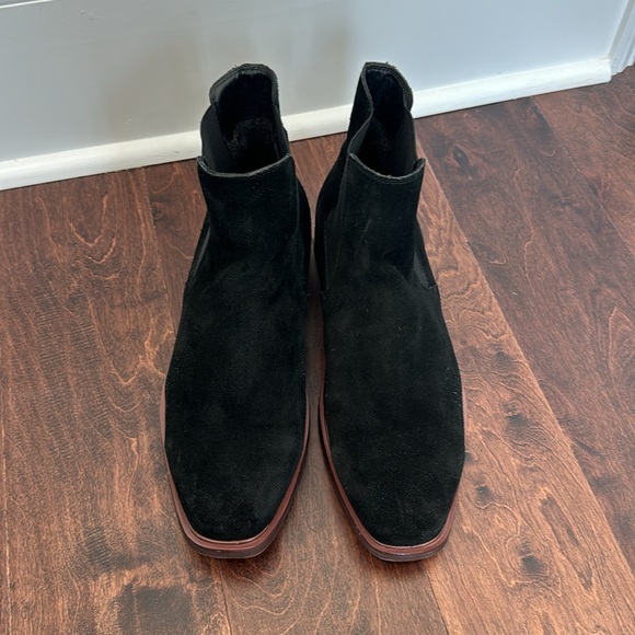 Steve Madden Men’s Black Suede Leather Ankle Boots Booties Fall Winter, size 12 - Picture 5 of 7